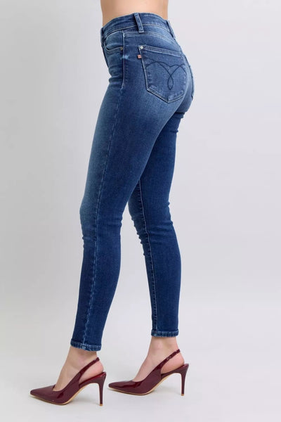 Judy Blue Full Size Washed Thermal Skinny Jeans Plus Size - Your Second Look