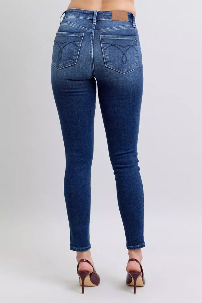 Judy Blue Full Size Washed Thermal Skinny Jeans Plus Size - Your Second Look