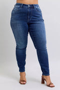 Judy Blue Full Size Washed Thermal Skinny Jeans Plus Size - Your Second Look