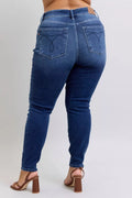Judy Blue Full Size Washed Thermal Skinny Jeans Plus Size - Your Second Look