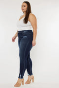 Kancan Full Size Cat's Whiskers Raw Hem High Waist Jeans - Your Second Look