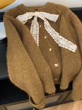Lace Bowknot Knit Cardigan - Your Second Look