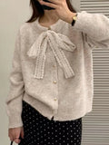 Lace Bowknot Knit Cardigan - Your Second Look