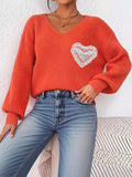 Lace Heart Dropped Shoulder Sweater - Your Second Look