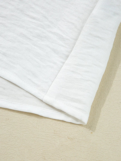 Lace Patchwork Buttoned Stand Neck Loose Shirt - Your Second Look