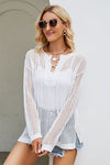 Lace - Up Slit Knit Top - Your Second Look