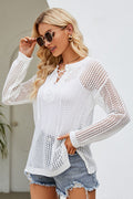 Lace - Up Slit Knit Top - Your Second Look