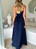 Lace - Up Solid Cami Dress - Your Second Look