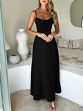 Lace - Up Solid Cami Dress - Your Second Look