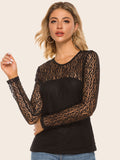 Lace Yoke Spliced Top - Your Second Look