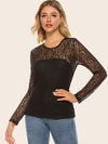 Lace Yoke Spliced Top - Your Second Look