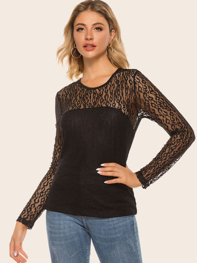 Lace Yoke Spliced Top - Your Second Look