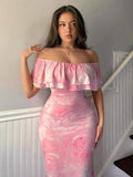 Layered Ruffled Off - Shoulder Dress - Your Second Look