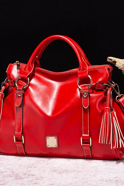 Leather Handbag with Tassels - Your Second Look