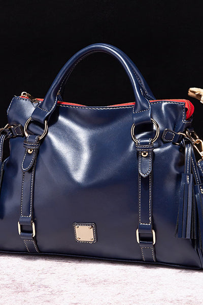 Leather Handbag with Tassels - Your Second Look