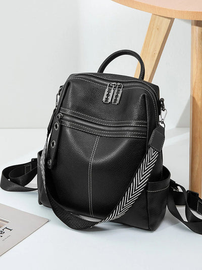 Leather Multi - Compartment Backpack Bag - Your Second Look