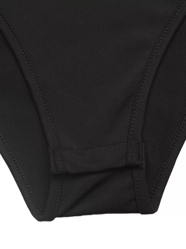 Leopard Trim V - Neck Long Sleeve Bodysuit - Your Second Look