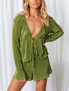 Long Sleeve Top and Shorts Set - Your Second Look