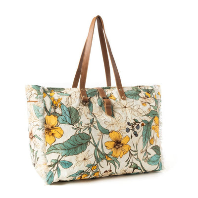 Lovely Florals Weekender Bag In Light Green - Your Second Look