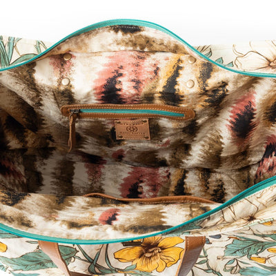 Lovely Florals Weekender Bag In Light Green - Your Second Look