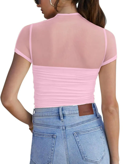 Mesh Mock Neck Top - Your Second Look