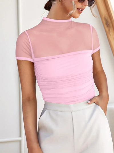 Mesh Mock Neck Top - Your Second Look