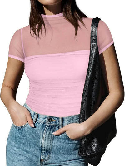 Mesh Mock Neck Top - Your Second Look