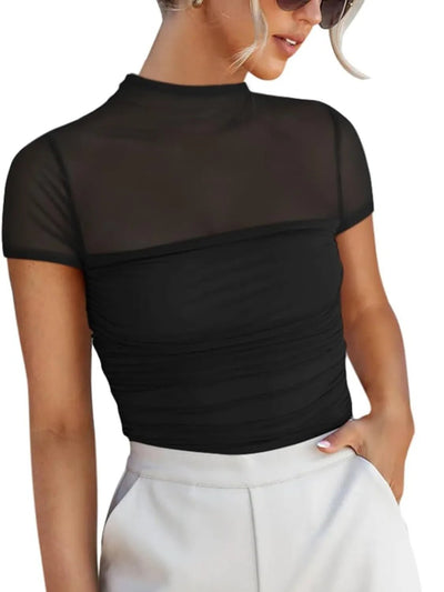 Mesh Mock Neck Top - Your Second Look