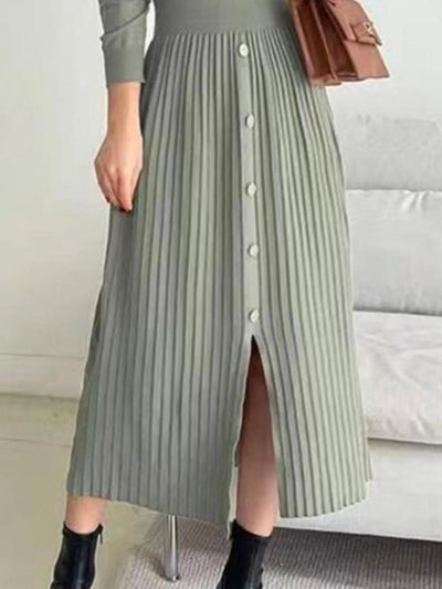 Mock Neck Long Sleeve Knit Dress - Your Second Look