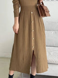 Mock Neck Long Sleeve Knit Dress - Your Second Look