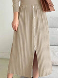 Mock Neck Long Sleeve Knit Dress - Your Second Look