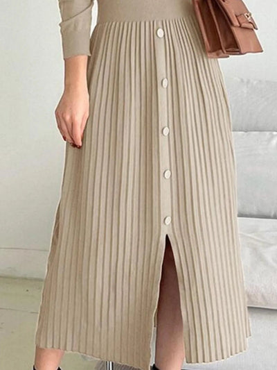 Mock Neck Long Sleeve Knit Dress - Your Second Look
