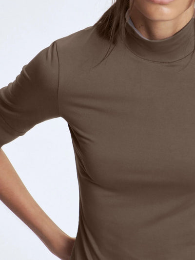 Mock Neck Short Sleeve Top and Pants Set - Your Second Look