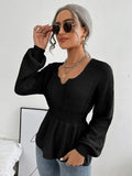 Notched Dropped Shoulder Knit Top - Your Second Look