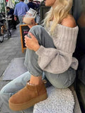 Off - Shoulder Ribbed Sweater - Your Second Look