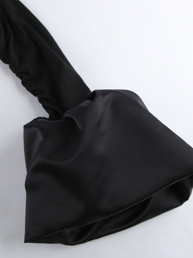 Off - Shoulder Ruffle Hem Mini Dress - Your Second Look