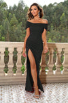 Off - Shoulder Split Maxi Dress - Your Second Look