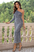 One - Shoulder Long Sleeve Dress - Your Second Look