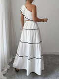 One - Shoulder Ruffle Top and Skirt Two - Piece Set - Your Second Look