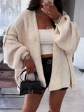 Open Front Dropped Shoulder Cardigan - Your Second Look