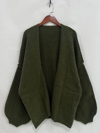 Open Front Dropped Shoulder Cardigan - Your Second Look