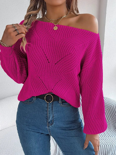 Openwork Long Sleeve Sweater - Your Second Look