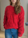 Openwork Round Neck Sweater - Your Second Look