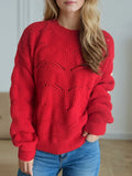 Openwork Round Neck Sweater - Your Second Look