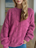 Openwork Round Neck Sweater - Your Second Look