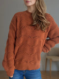 Openwork Round Neck Sweater - Your Second Look