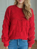 Openwork Round Neck Sweater - Your Second Look