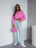 Oversized Boat Neck Drop Shoulder Sweater - Your Second Look