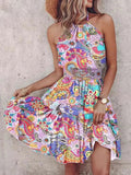 Paisley Print Halter Neck Mini Dress - Your Second Look