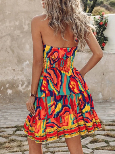 Paisley Print Halter Neck Mini Dress - Your Second Look
